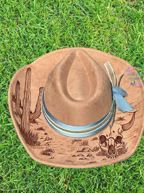 Cactus With Cow Skull | Cowboy Hat
