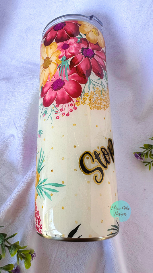 Floral Accent Tumbler | Spring
