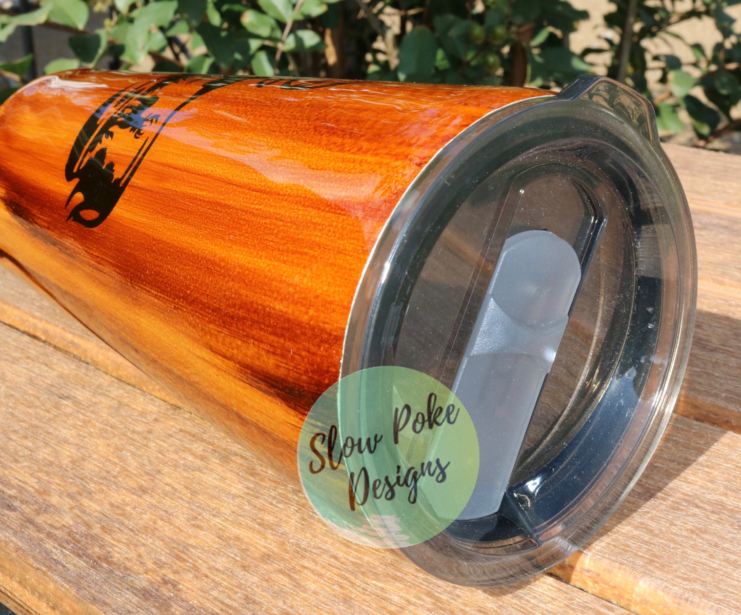 Wood Grain | Wildlife Tumbler | Deer Silhouette