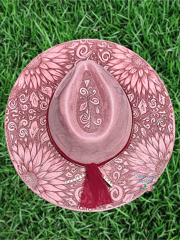 Sunflower Reverse Burn | Wide Flat Brim