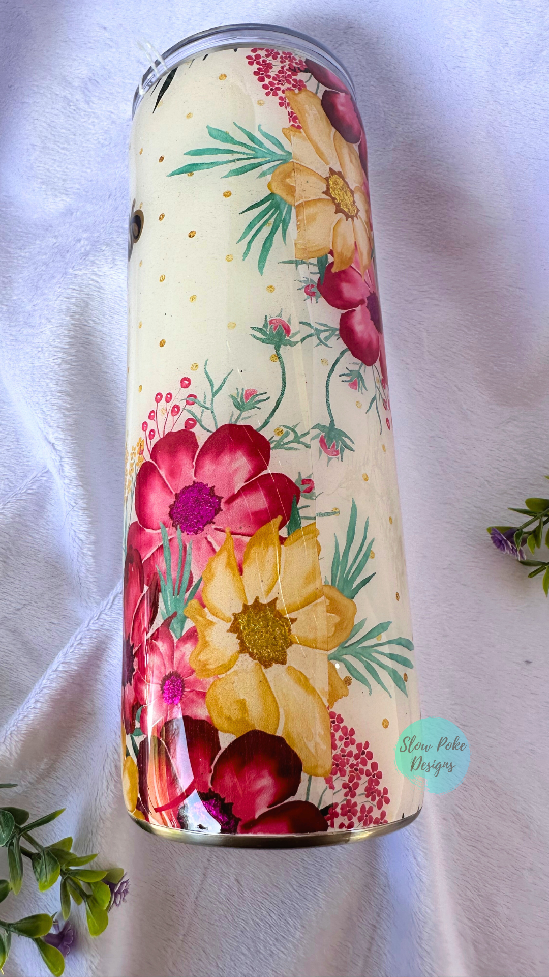 Floral Accent Tumbler | Spring