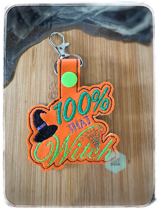 Keychain | Backpack Tag | 100% That Witch