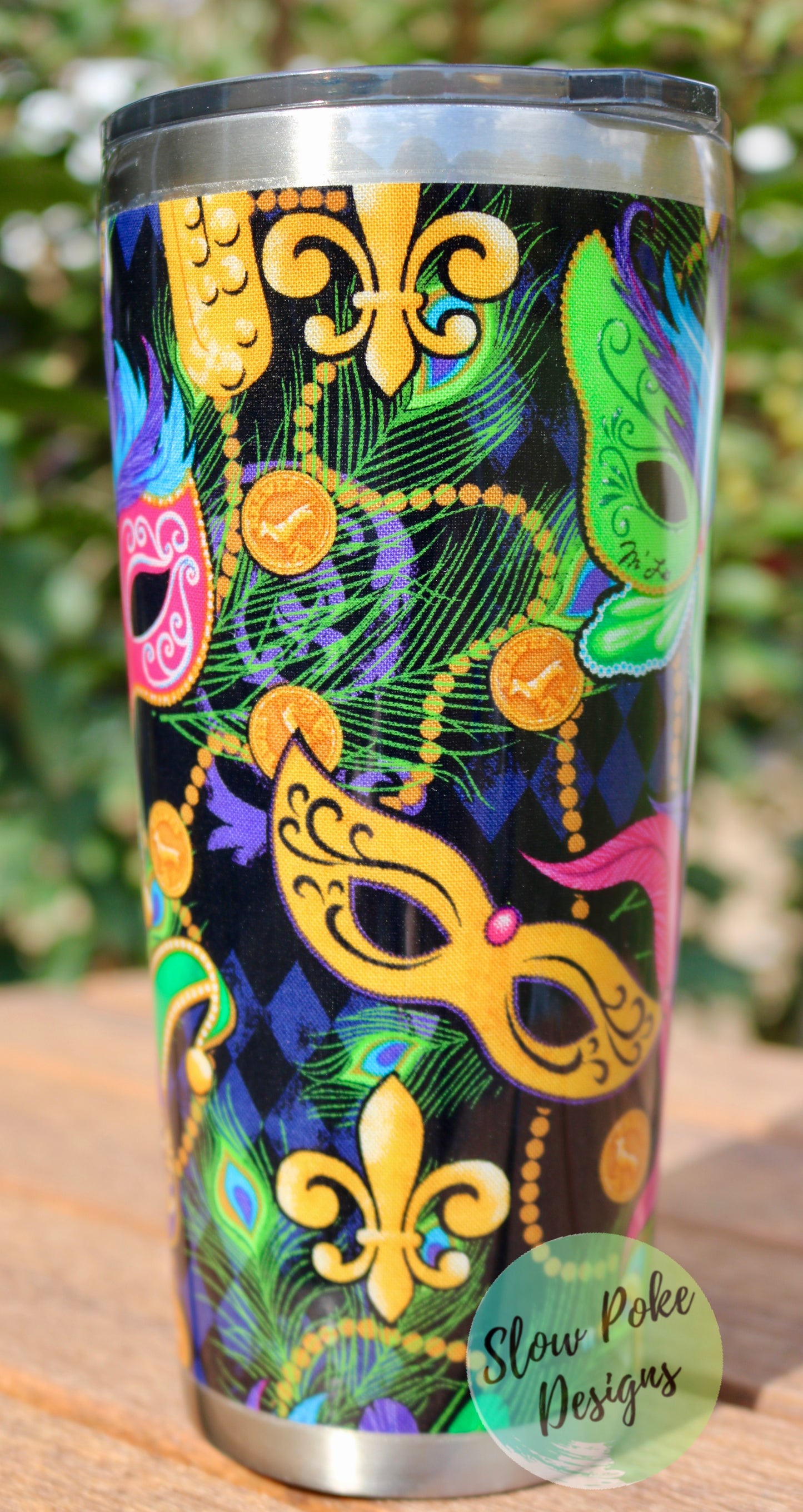 Mardi Gras Tumbler | Masks