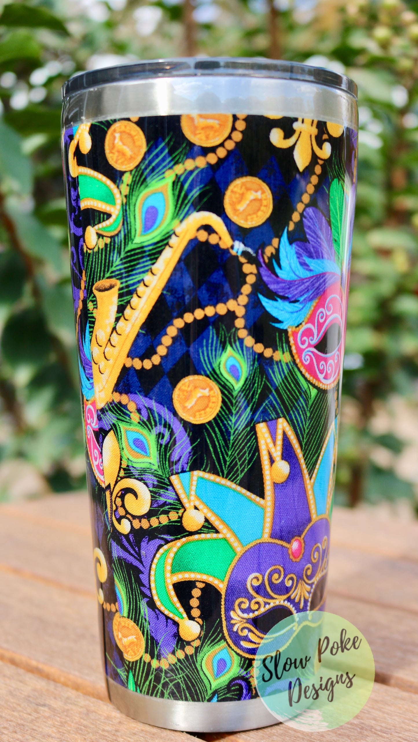 Mardi Gras Tumbler | Masks