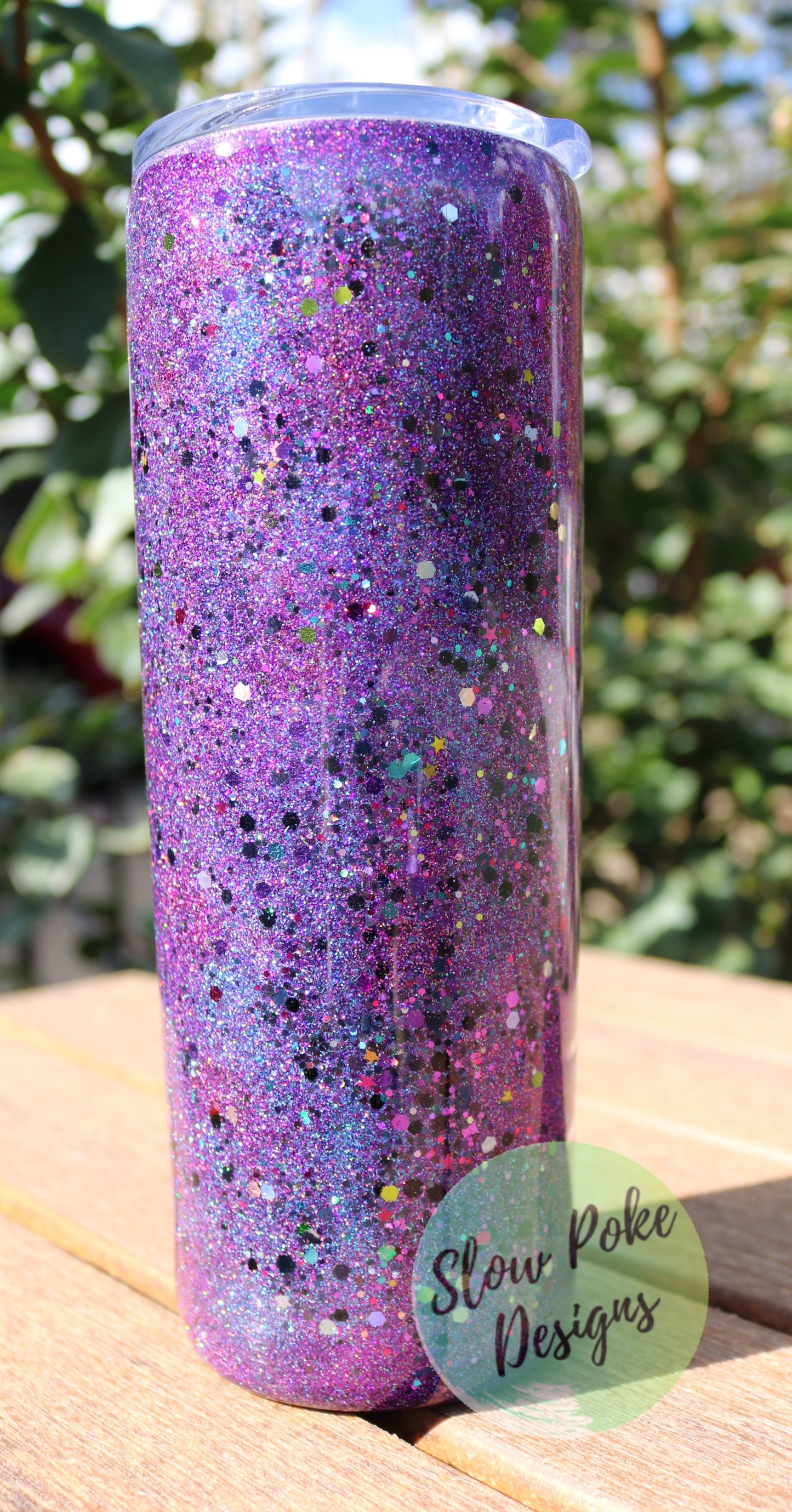 Uplifting Glittered Tumbler | Faith, Hope, Love