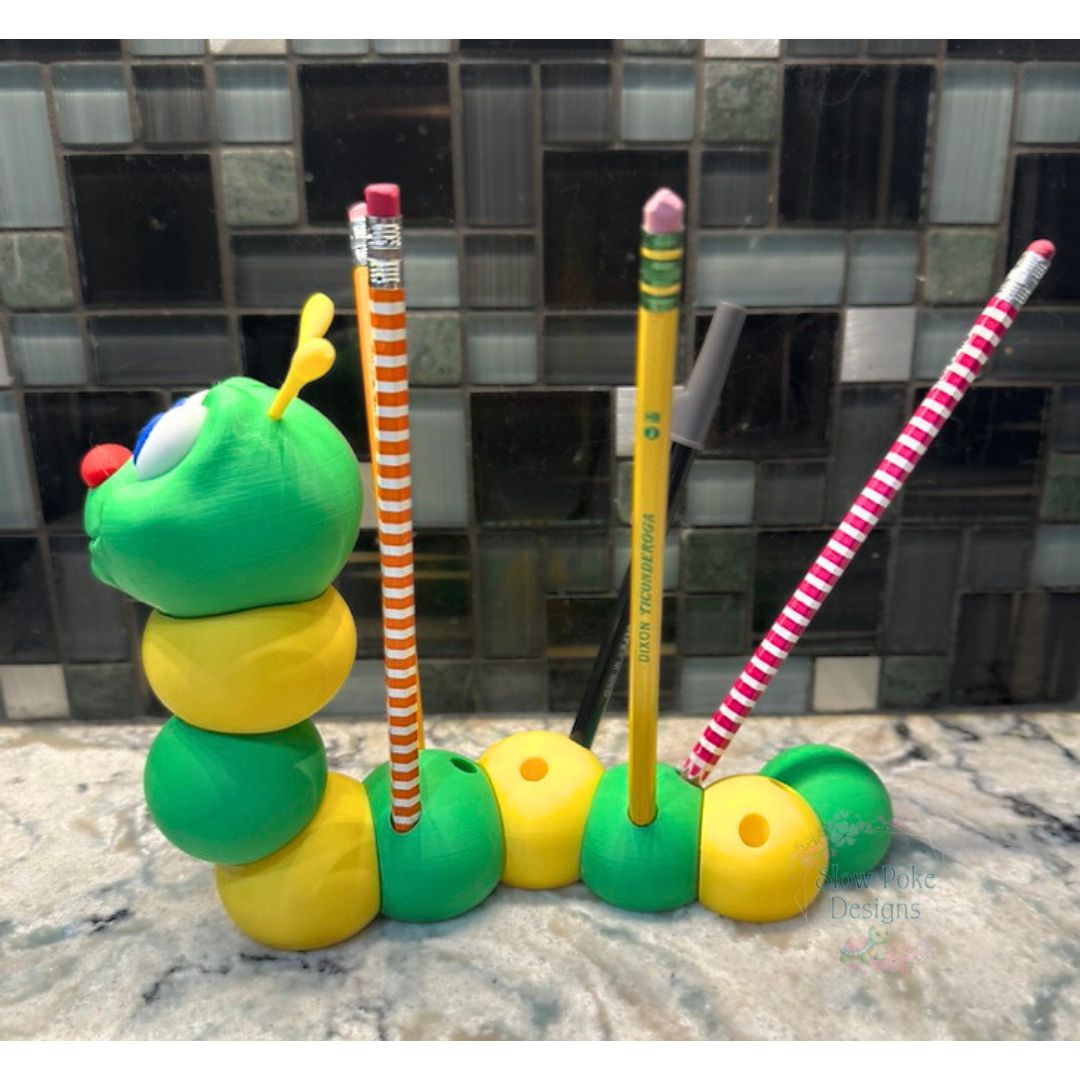 Caterpillar Pencil Holder | Pen Holder | Desk Accessory