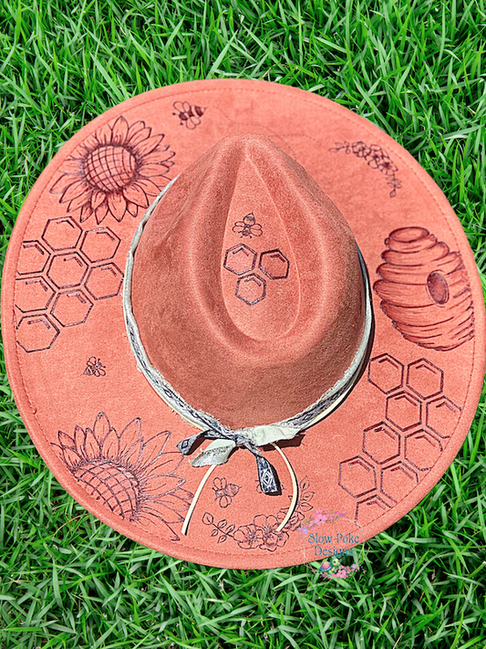 Sunflowers & Honeybees | Wide Flat Brim